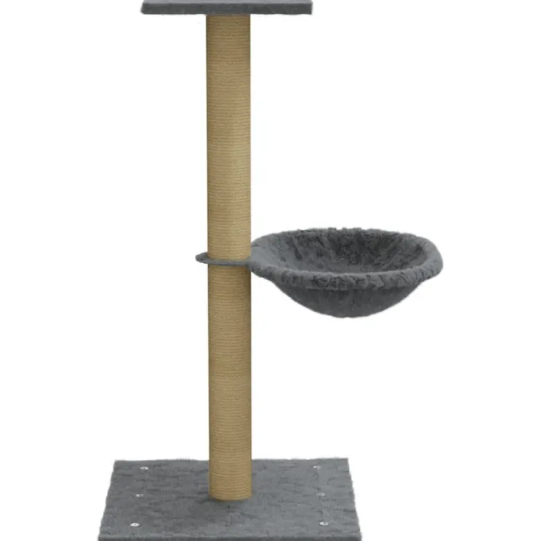 Arbre à chat meuble tour grimper jouet 35 x 35 x 74 cm gris