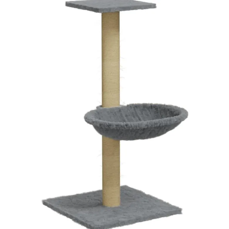 Arbre à chat meuble tour grimper jouet 35 x 35 x 74 cm gris