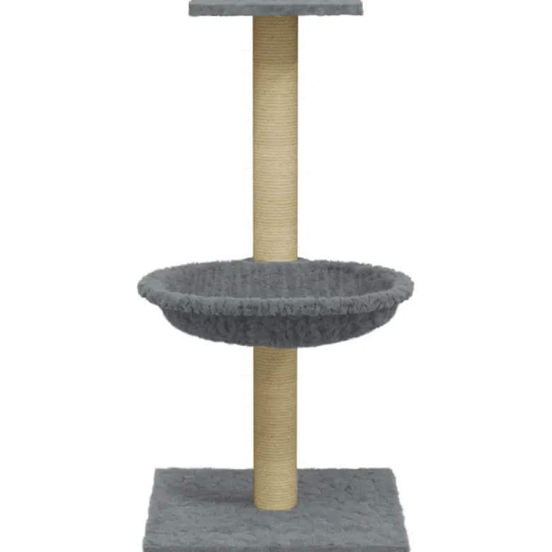 Arbre à chat meuble tour grimper jouet 35 x 35 x 74 cm gris