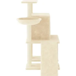 Arbre à chat meuble tour grimper jouet 84.5 x 54 x 96.5 cm crème