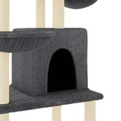 Arbre à chat meuble tour grimper jouet 103.5 x 90 x 180 cm gris