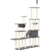 Arbre à chat meuble tour grimper jouet 166 x 35 x 279 cm gris