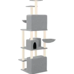 Arbre à chat meuble tour grimper jouet 64 x 97 x 180 cm gris