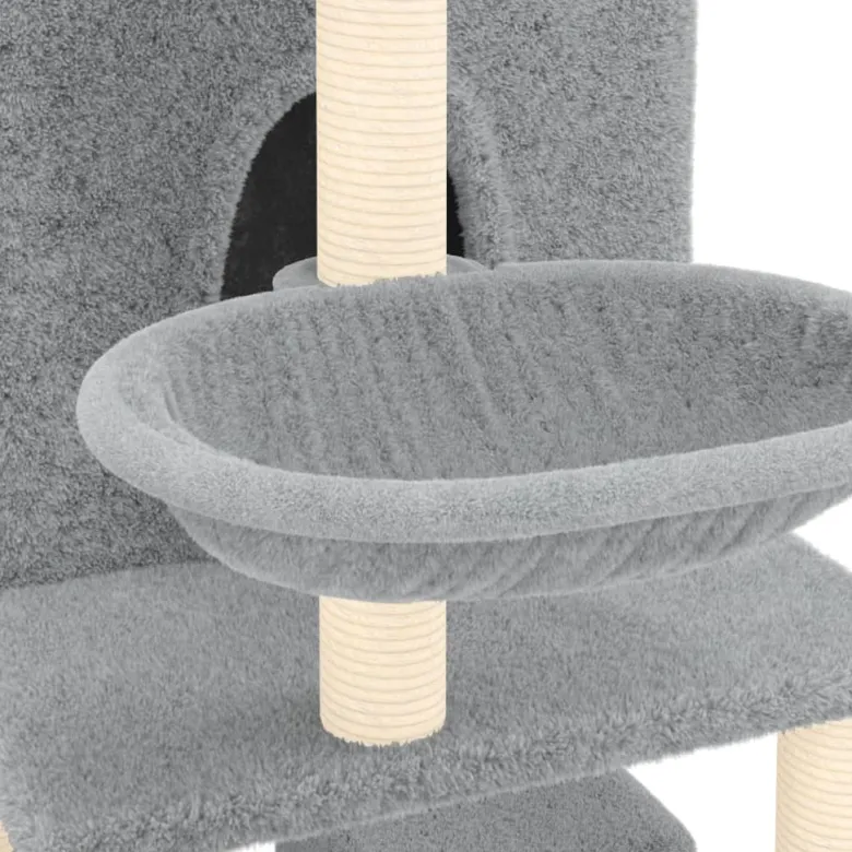 Arbre à chat meuble tour grimper jouet 64 x 97 x 180 cm gris