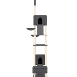 Arbre à chat meuble tour grimper jouet 48 x 91 x 303 cm gris