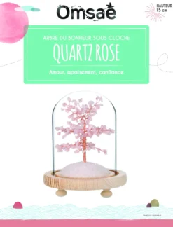Arbre du bonheur en quartz rose