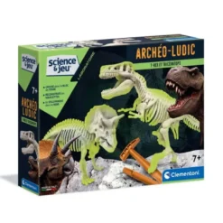 Archéo-ludic t-rex et tricératops