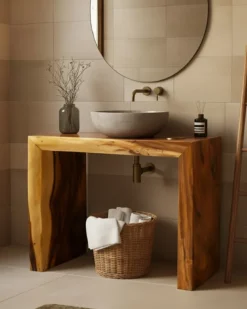 Arden - meuble sous vasque en bois massif