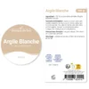 Argile blanche kaolinite - poudre ultra-ventilée - 100g