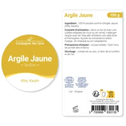Argile jaune illite - poudre surfine - 400g
