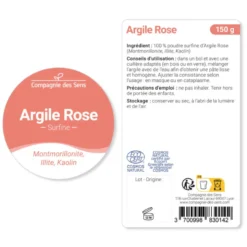 Argile rose montmorillonite - poudre surfine - 150g