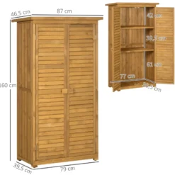 Armoire de jardin portes persiennes