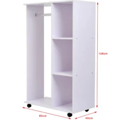 Armoire de rangement penderie à roulettes