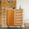 Armoire en bois et osier n°392