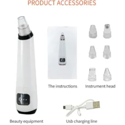 Aspirateur de points noirs avec 6 têtes interchangeables cenocco cc9100