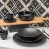 Assiette creuse vésuvio 19 cm Noir