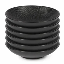 Assiette creuse vésuvio 19 cm Noir