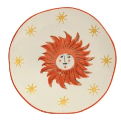 Assiette en céramique soleil