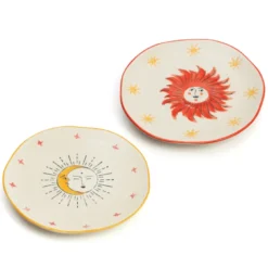 Assiette en céramique soleil