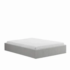 Austin lit avec coffre de rangement 140x190cm velours côtelé gris