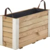 Bac à fleurs en bois bambou m