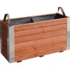 Bac à fleurs en bois lasuré bambou s