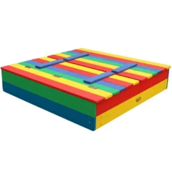 Bac à sable en bois multicolor avec cou