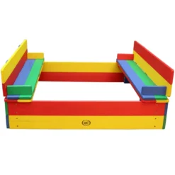 Bac à sable en bois multicolor avec cou