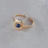 Bague ajustable esprit vintage avec pierre naturelle - audrey
