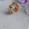 Bague ajustable organique et martelée - arya