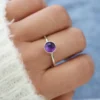 Bague améthyste argent réglable femme
