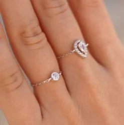 Bague chaine éclat
