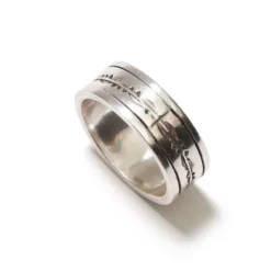 Bague en argent méditation pour homme 63