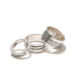Bague en argent méditation pour homme 65
