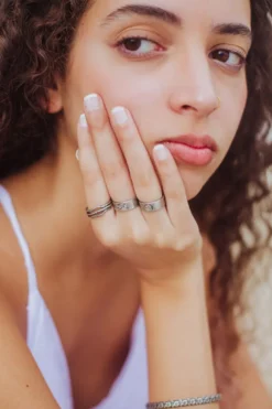 Bague ethnique yin yang taille 58