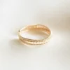 Bague fine ajustable tendance plaqué or