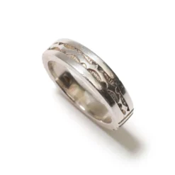 Bague fine en argent pour homme 64