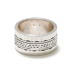 Bague large en argent pour homme 65