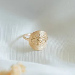 Bague oeil or grec egyptien
