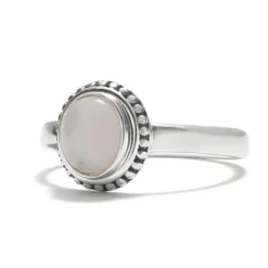 Bague pierre de Lune et argent 52
