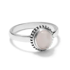 Bague pierre de Lune et argent 52