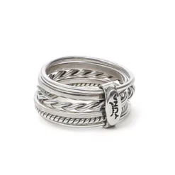 Bague 6 rangs en argent 54