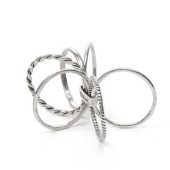 Bague 6 rangs en argent 54