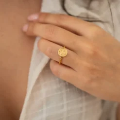 Bague réglable astro doré - taureau