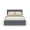 Baltimore lit coffre style nuage led 160x200cm velours gris