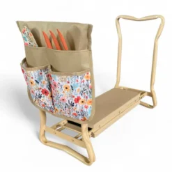 Banc de jardinage 2 en 1 pliable en métal