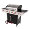 Barbecue au gaz manhattan 450gpi - 4 brûleurs + réchaud 14kw