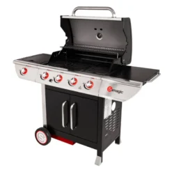 Barbecue au gaz manhattan 450gpi - 4 brûleurs + réchaud 14kw