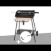 Barbecue charbon bergamo + brosse en t - somagic