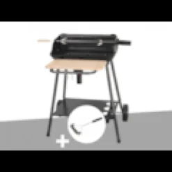 Barbecue charbon bergamo + brosse en t - somagic